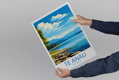 Te Anau Travel Print Wall Art Te Anau Wall Hanging Home Décor Te Anau Gift Art Lovers New Zealand Art Lover Gift Te Anau New Zealand Poster