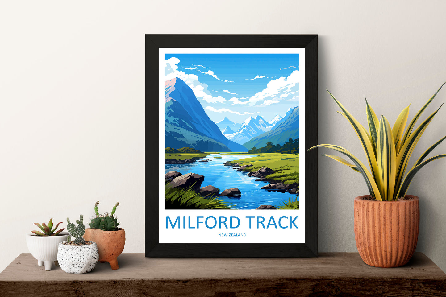 Milford Track Travel Print Wall Art Milford Track Wall Hanging Home Décor Milford Track Gift Art Lovers New Zealand Art Lover Gift