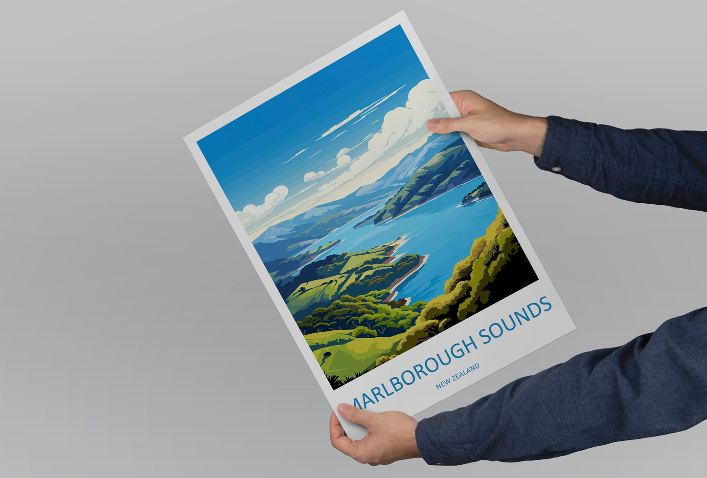 Marlborough Sounds Travel Print Wall Art Marlborough Sounds Wall Hanging Home Décor Marlborough Sounds Gift Art Lovers New Zealand Art Lover