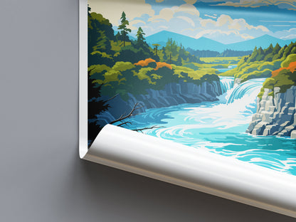 Haku Falls Travel Print Wall Art Haku Falls Wall Hanging Home Décor Haku Falls Gift Art Lovers New Zealand Art Lover Gift