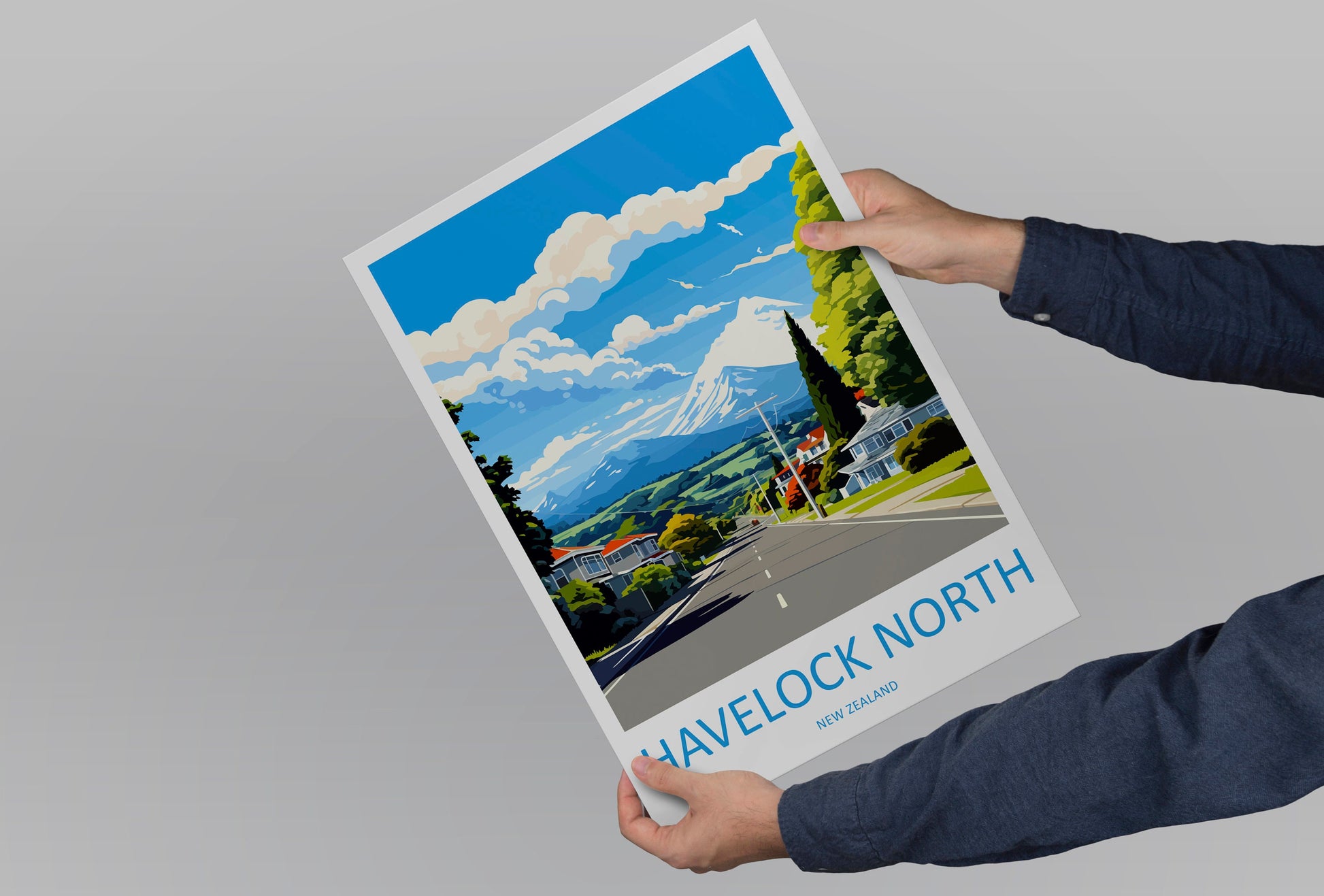 Havelock North Travel Print Wall Art Havelock North Wall Hanging Home Décor Havelock North Gift Art Lovers New Zealand Art Lover Gift