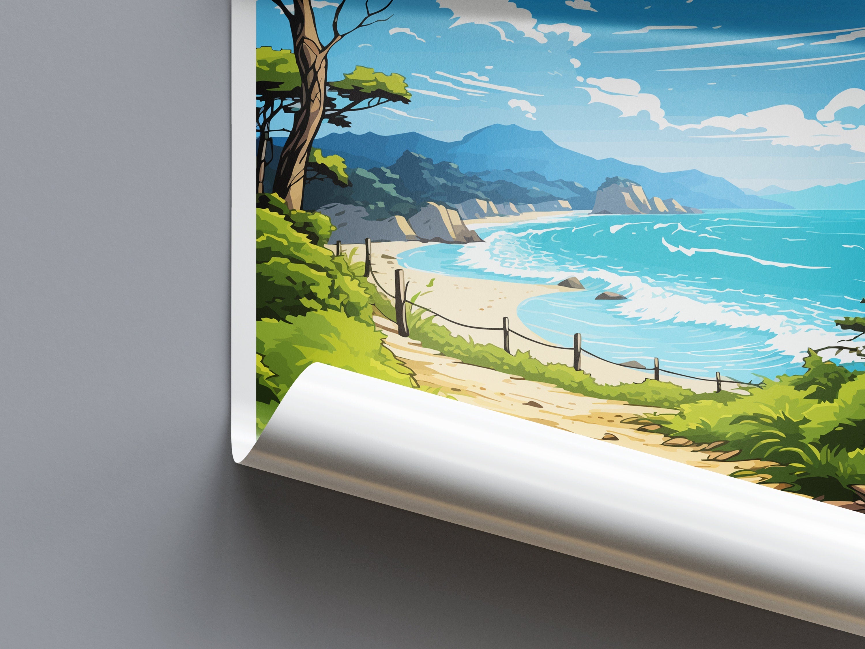 Abel Tasman Coastal Track Travel Print Wall Art Abel Tasman Wall Hanging Home Décor Abel Tasman Gift Art Lovers New Zealand Art Lover
