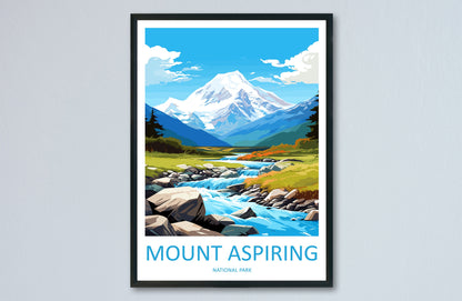 Mount Aspiring National Park Travel Print Wall Art Mount Aspiring National Park Wall Hanging Home Décor Mount Aspiring Gift Art Lovers