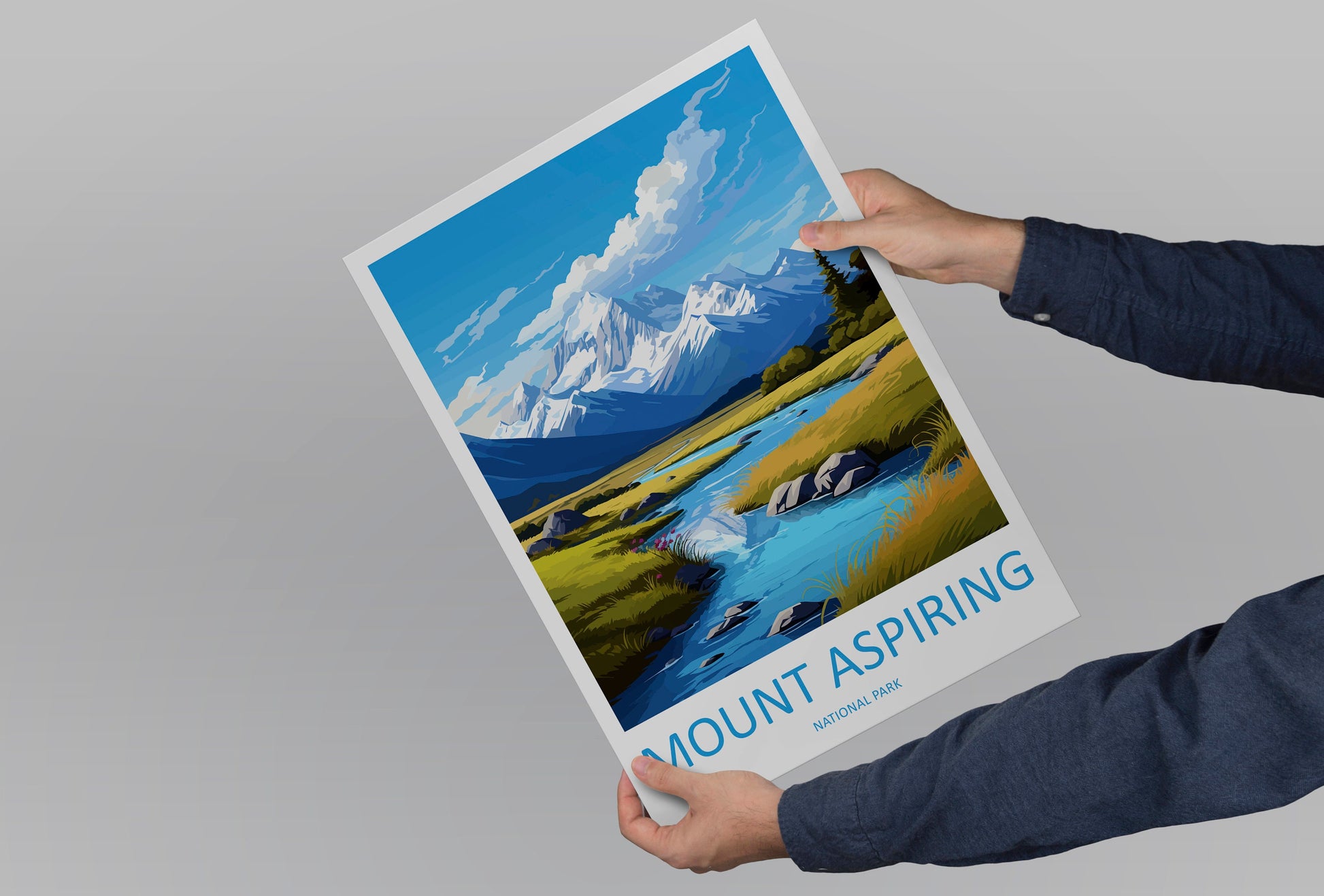 Mount Aspiring National Park Travel Print Wall Art Mount Aspiring National Park Wall Hanging Home Décor Mount Aspiring Gift Art Lovers