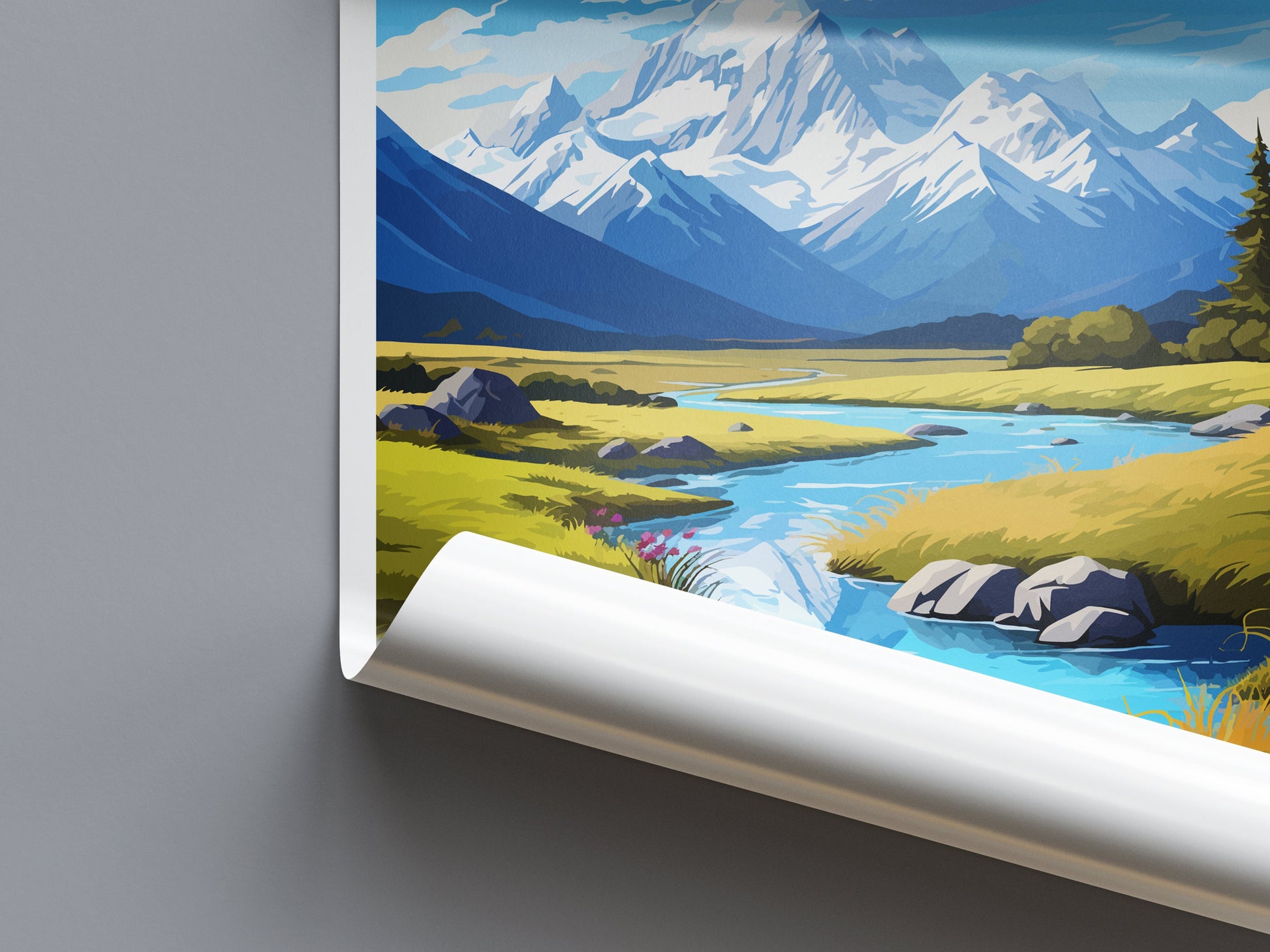 Mount Aspiring National Park Travel Print Wall Art Mount Aspiring National Park Wall Hanging Home Décor Mount Aspiring Gift Art Lovers