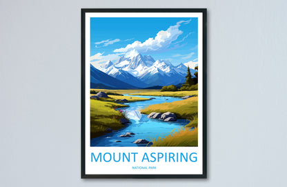 Mount Aspiring National Park Travel Print Wall Art Mount Aspiring National Park Wall Hanging Home Décor Mount Aspiring Gift Art Lovers
