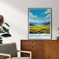 Arthurs Pass National Park Travel Print Wall Art Arthurs Pass National Park Wall Hanging Home Décor Arthurs Pass Park Gift Art Lovers
