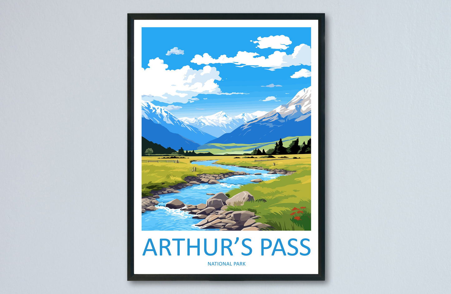 Arthurs Pass National Park Travel Print Wall Art Arthurs Pass National Park Wall Hanging Home Décor Arthurs Pass Park Gift Art Lovers