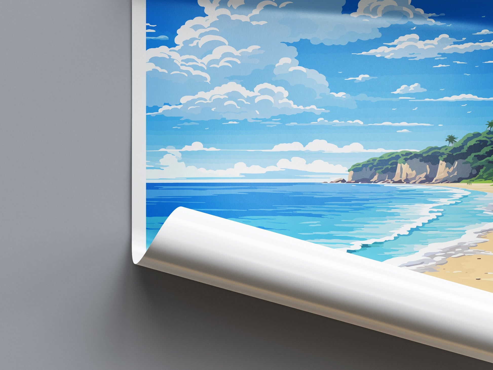 Hot Water Beach Travel Print Wall Art Hot Water Beach Wall Hanging Home Décor Hot Water Beach Gift Art Lovers New Zealand Travel Poster