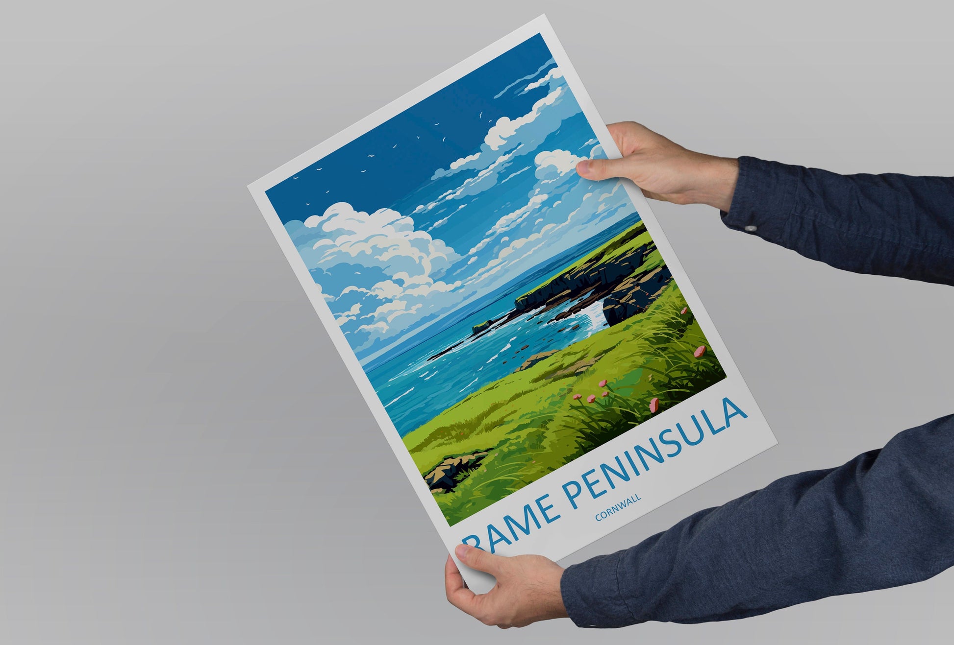 Rame Peninsula Travel Print Wall Art Rame Peninsula Wall Hanging Home Décor Rame Peninsula Gift Art Lovers Cornwall Art