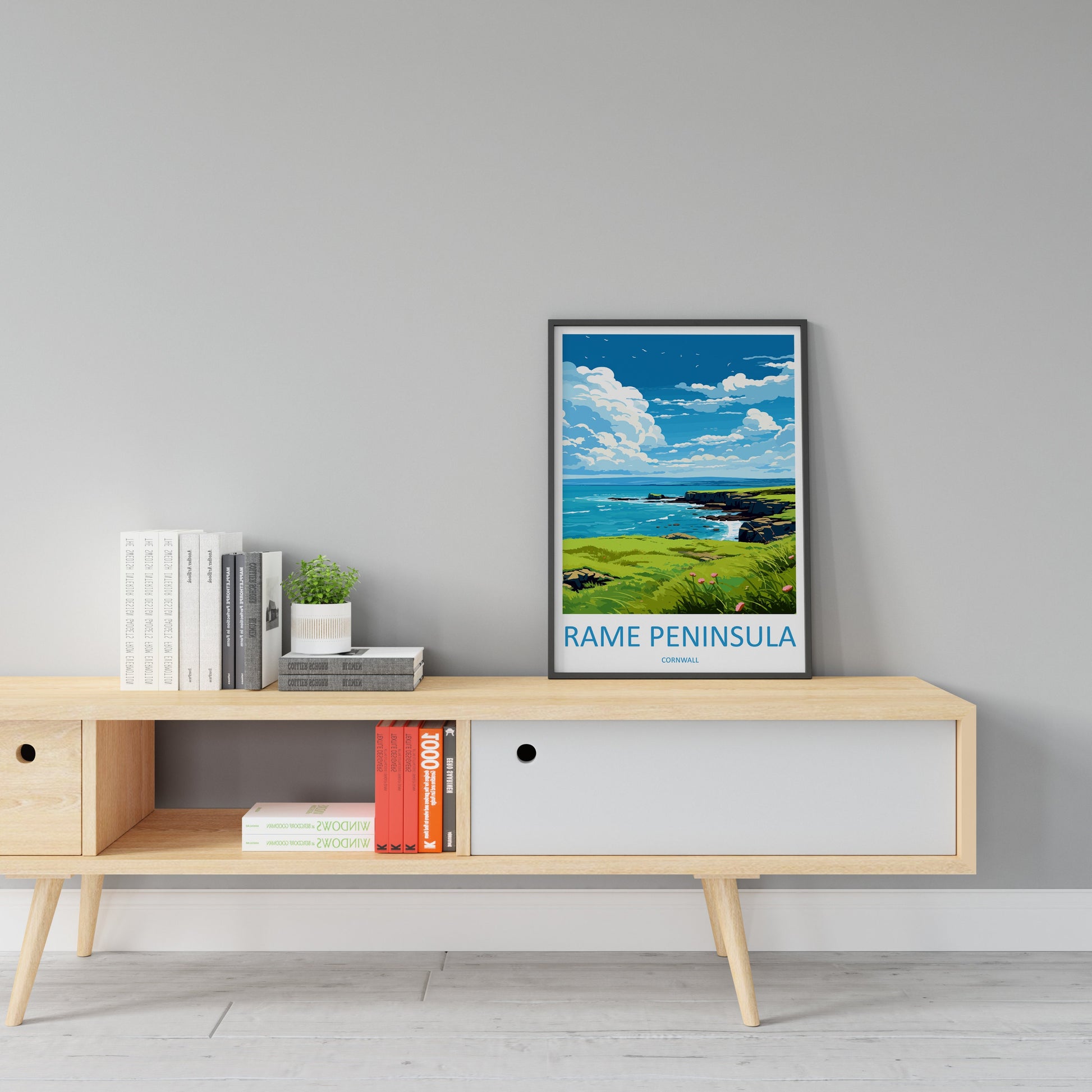 Rame Peninsula Travel Print Wall Art Rame Peninsula Wall Hanging Home Décor Rame Peninsula Gift Art Lovers Cornwall Art