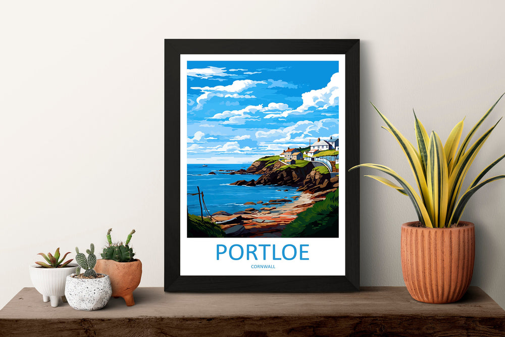Portloe Travel Print Wall Art Portloe Wall Hanging Home Décor Portloe Gift Art Lovers Cornwall Art Portloe Wall Art Poster