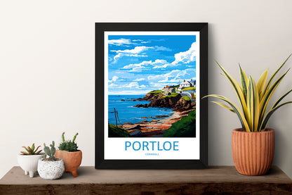Portloe Travel Print Wall Art Portloe Wall Hanging Home Décor Portloe Gift Art Lovers Cornwall Art Portloe Wall Art Poster