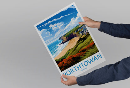 Porthtowan Travel Print Wall Art Porthtowan Wall Hanging Home Décor Porthtowan Gift Art Lovers Cornwall Art Porthtowan Wall Art Poster