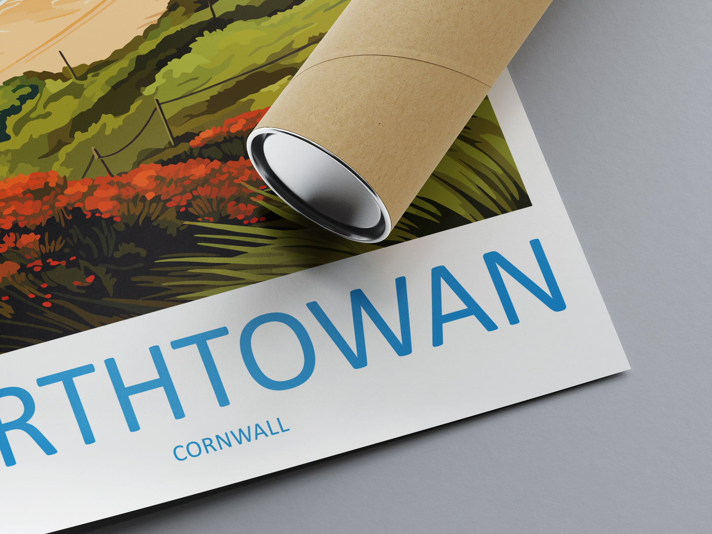 Porthtowan Travel Print Wall Art Porthtowan Wall Hanging Home Décor Porthtowan Gift Art Lovers Cornwall Art Porthtowan Wall Art Poster