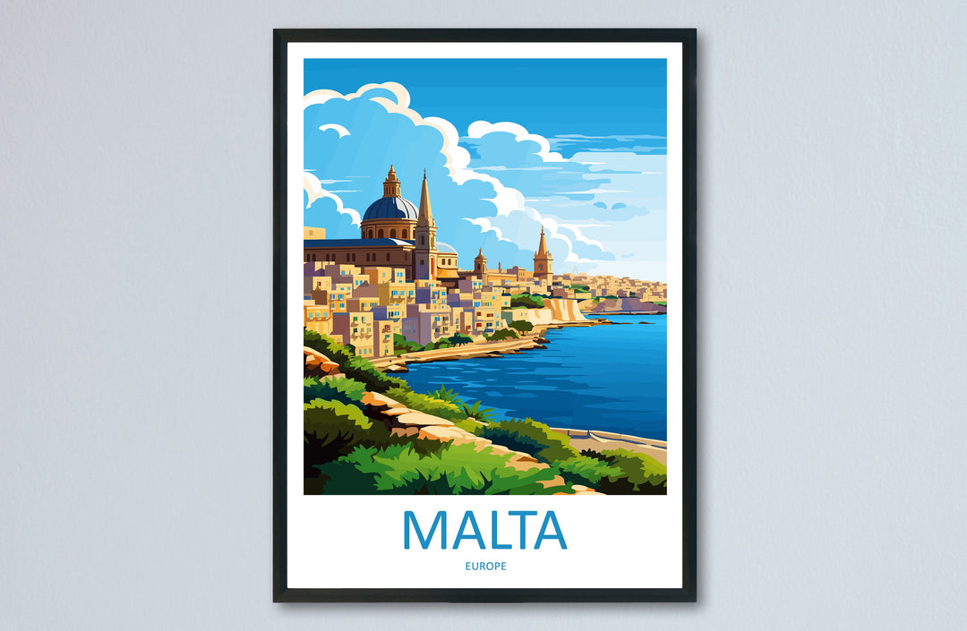 Malta Travel Print Wall Art Malta Wall Hanging Home Décor Malta Gift Art Lovers Malta Art Gift Lover Print