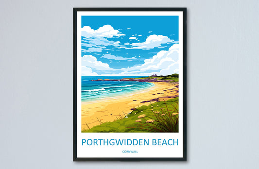 Porthgwidden Beach Travel Print Wall Art Porthgwidden Beach Wall Hanging Home Décor Porthgwidden Gift Art Lovers Cornwall Art Porthgwidden