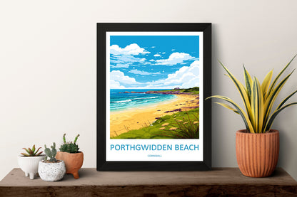Porthgwidden Beach Travel Print Wall Art Porthgwidden Beach Wall Hanging Home Décor Porthgwidden Gift Art Lovers Cornwall Art Porthgwidden