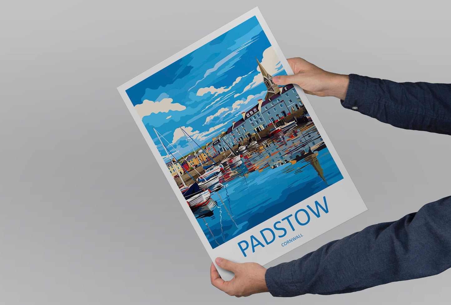 Padstow Harbour Travel Print Wall Art PadstowWall Hanging Home Décor Padstow Gift Art Lovers Cornwall Art Padstow Wall Art