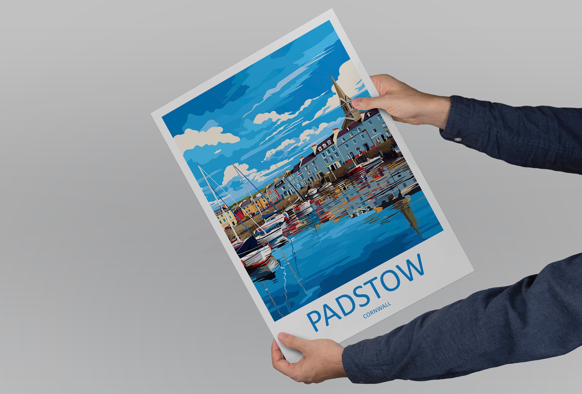Padstow Harbour Travel Print Wall Art PadstowWall Hanging Home Décor Padstow Gift Art Lovers Cornwall Art Padstow Wall Art