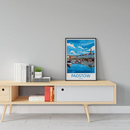 Padstow Harbour Travel Print Wall Art PadstowWall Hanging Home Décor Padstow Gift Art Lovers Cornwall Art Padstow Wall Art