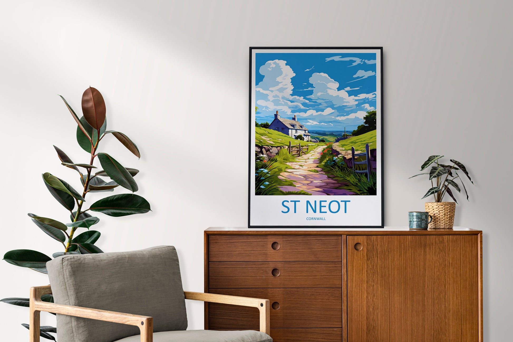 St Neot Travel Print Wall Art St Neot Wall Hanging Home Décor St Neot Gift Art Lovers Cornwall Art St Neot Wall Art