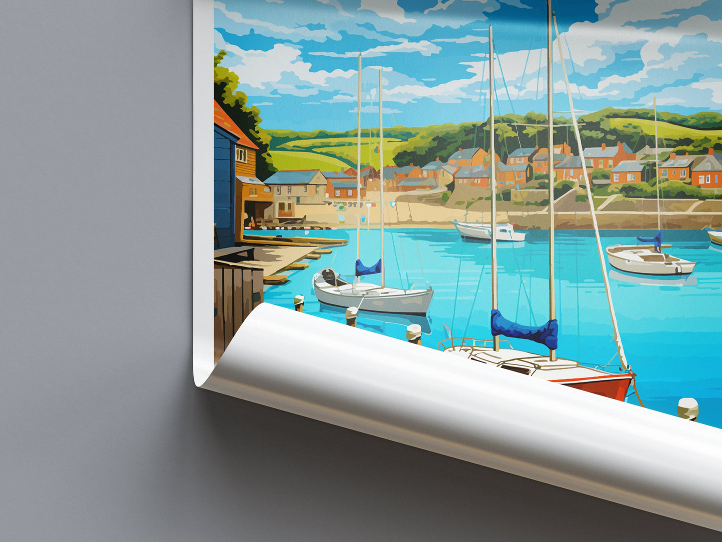 St Austell Travel Print Wall Art St Austell Wall Hanging Home Décor St Austell Gift Art Lovers Cornwall Art St Austell Wall Art