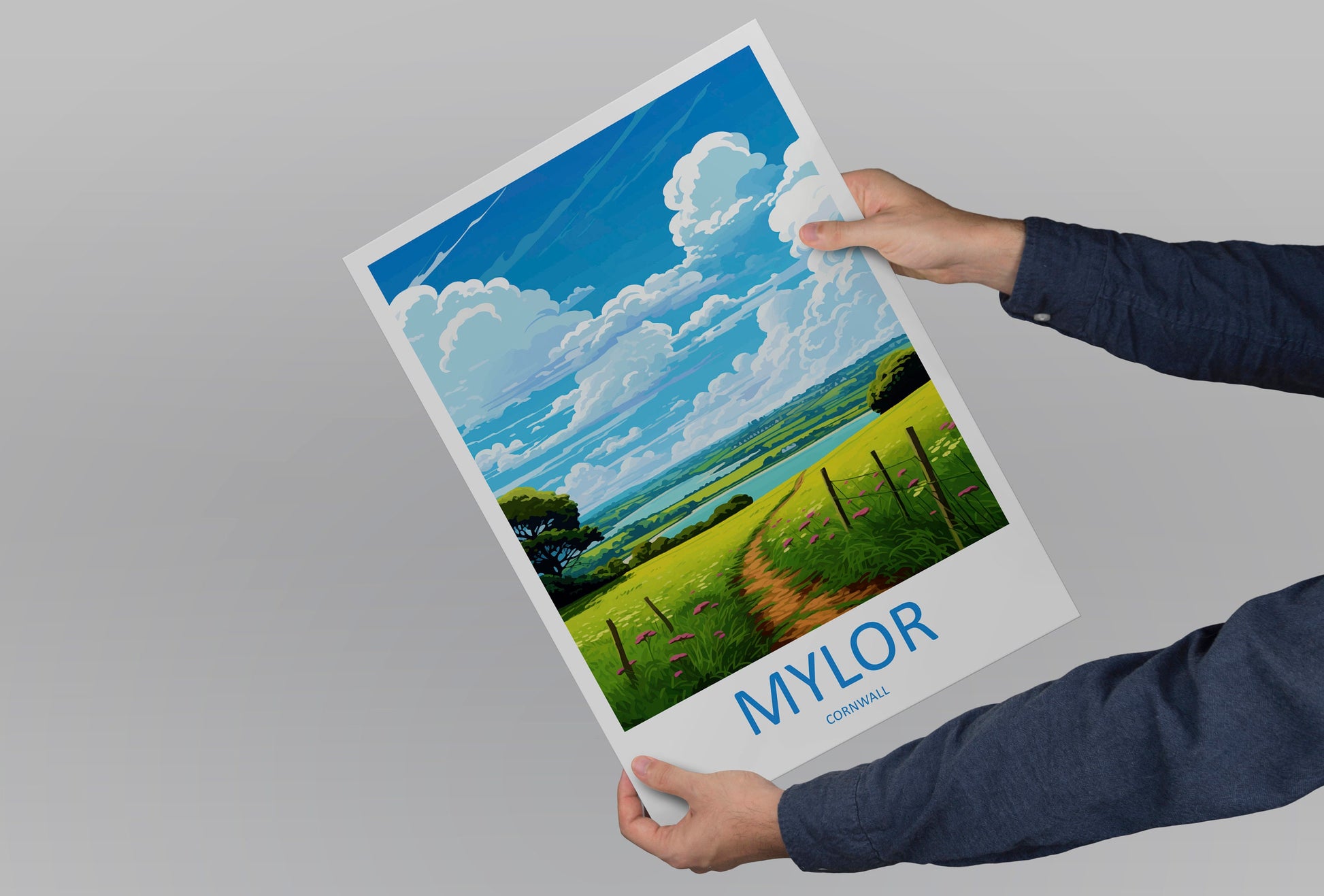 Mylor Travel Print Wall Art Mylor Wall Hanging Home Décor Mylor Gift Art Lovers Cornwall Art Mylor Wall Art