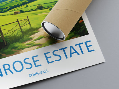 Pensrose Estate Travel Print Wall Art Pensrose Estate Wall Hanging Home Décor Pensrose Estate Gift Art Lovers Cornwall Art Pensrose Estate