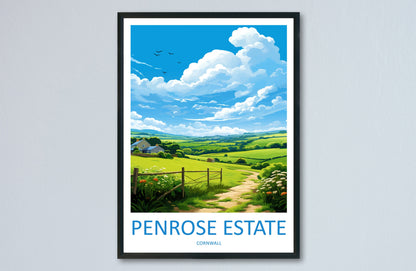 Pensrose Estate Travel Print Wall Art Pensrose Estate Wall Hanging Home Décor Pensrose Estate Gift Art Lovers Cornwall Art Pensrose Estate