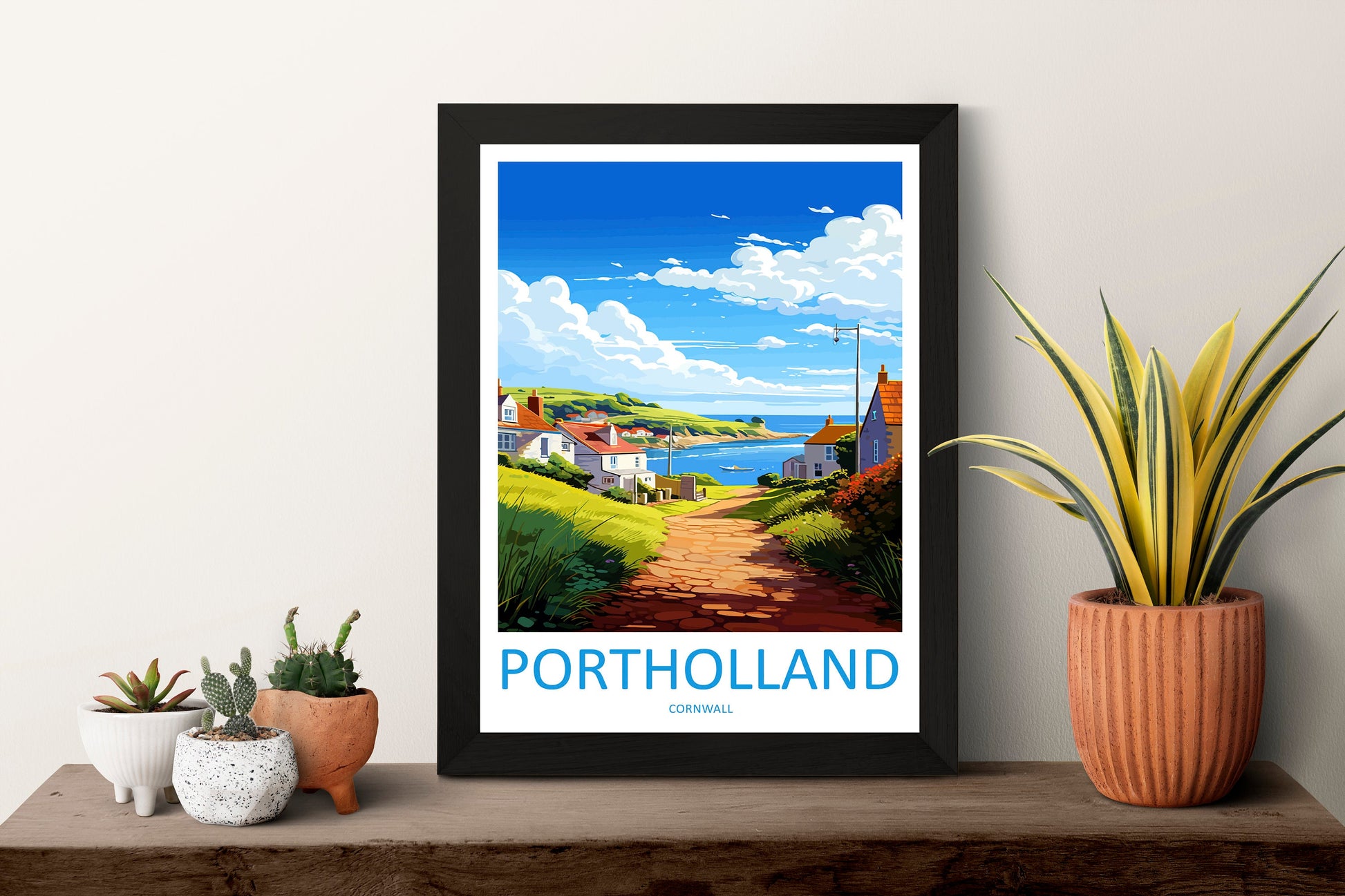 Portholland Travel Print Wall Art Portholland Wall Hanging Home Décor Portholland Gift Art Lovers Cornwall Art Portholland Wall Art