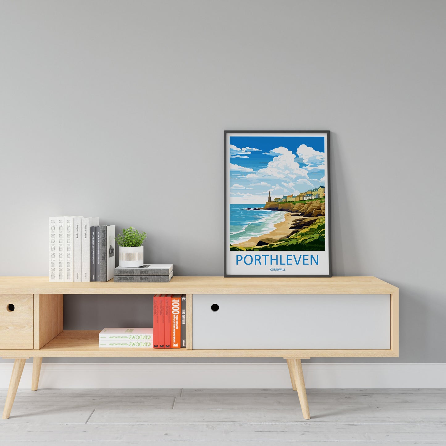 Porthleven Travel Print Wall Art Porthleven Wall Hanging Home Décor Porthleven Gift Art Lovers Cornwall Art Porthleven Wall Art