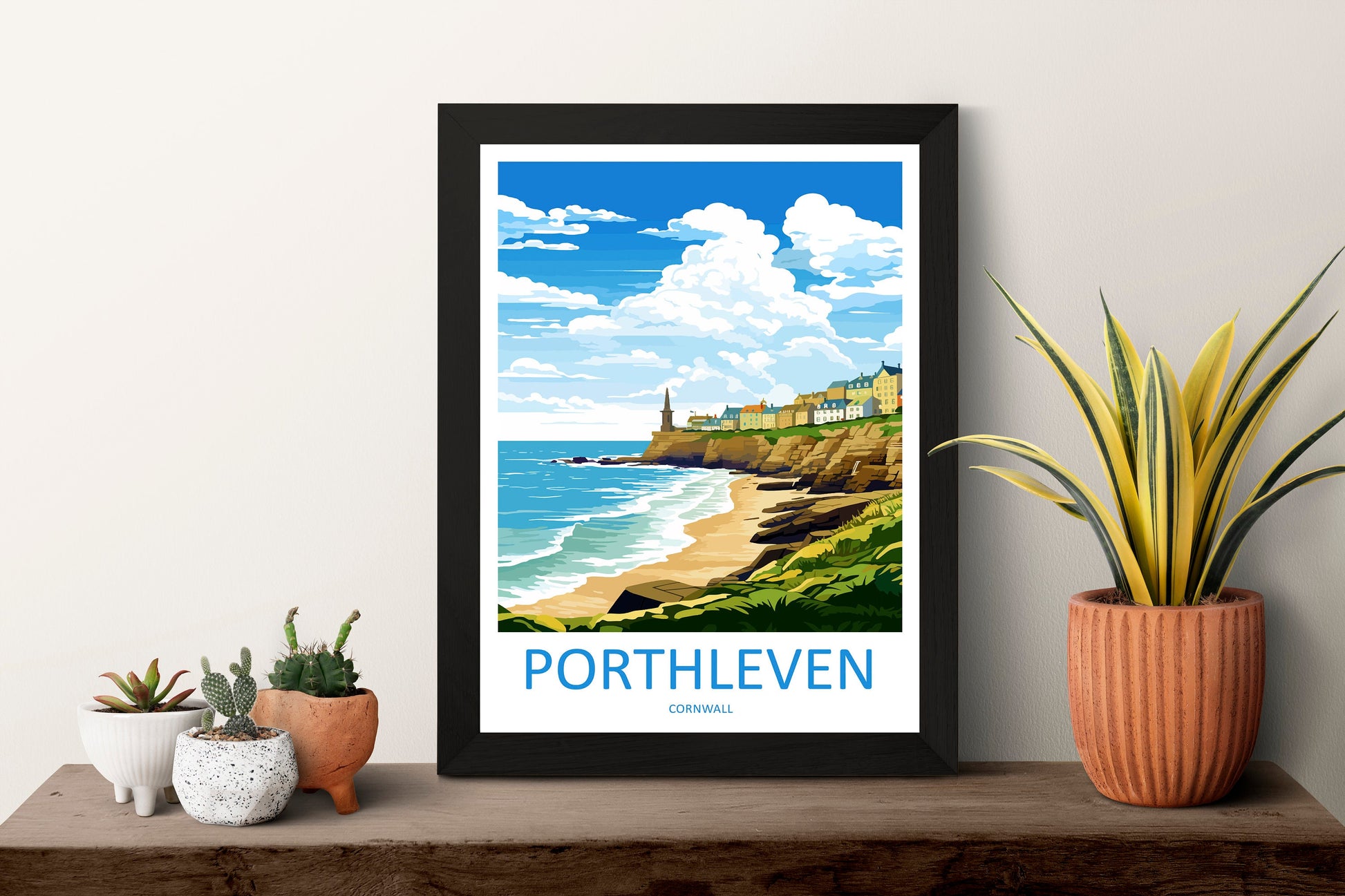 Porthleven Travel Print Wall Art Porthleven Wall Hanging Home Décor Porthleven Gift Art Lovers Cornwall Art Porthleven Wall Art