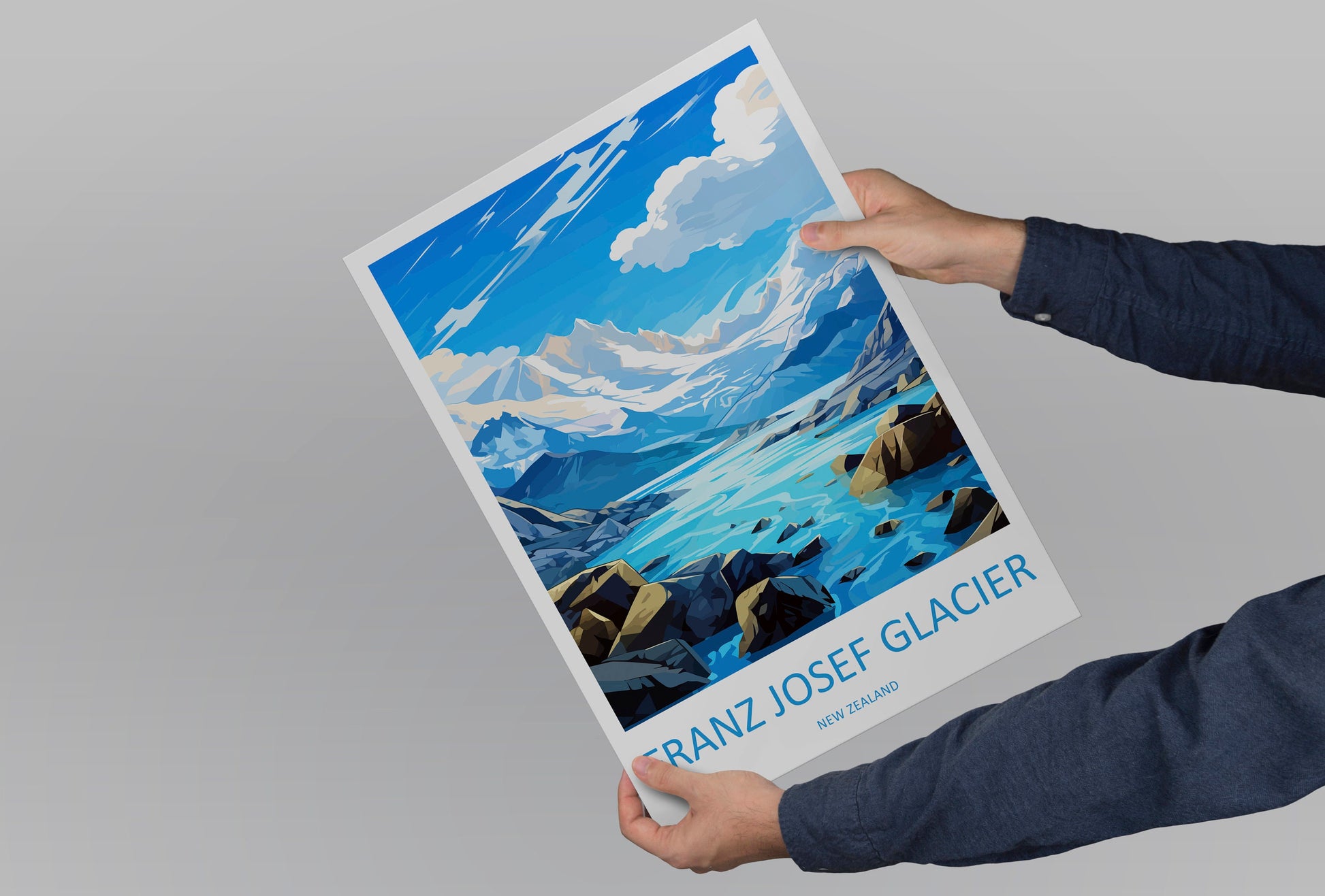 Franz Josef Glacier Travel Print Wall Art Franz Josef Glacier Wall Hanging Home Décor Franz Josef Glacier Gift Art Lovers New Zealand Travel
