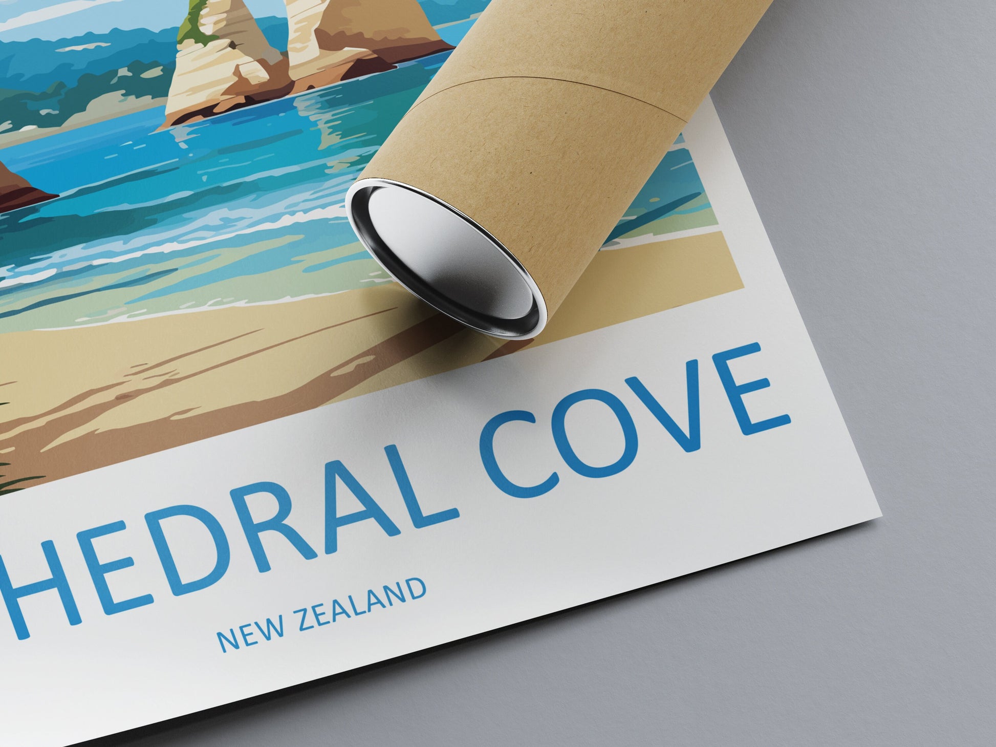 Cathedral Cove Travel Print Wall Art Cathedral Cove Wall Hanging Home Décor Cathedral Cove Gift Art Lovers New Zealand Travel Print