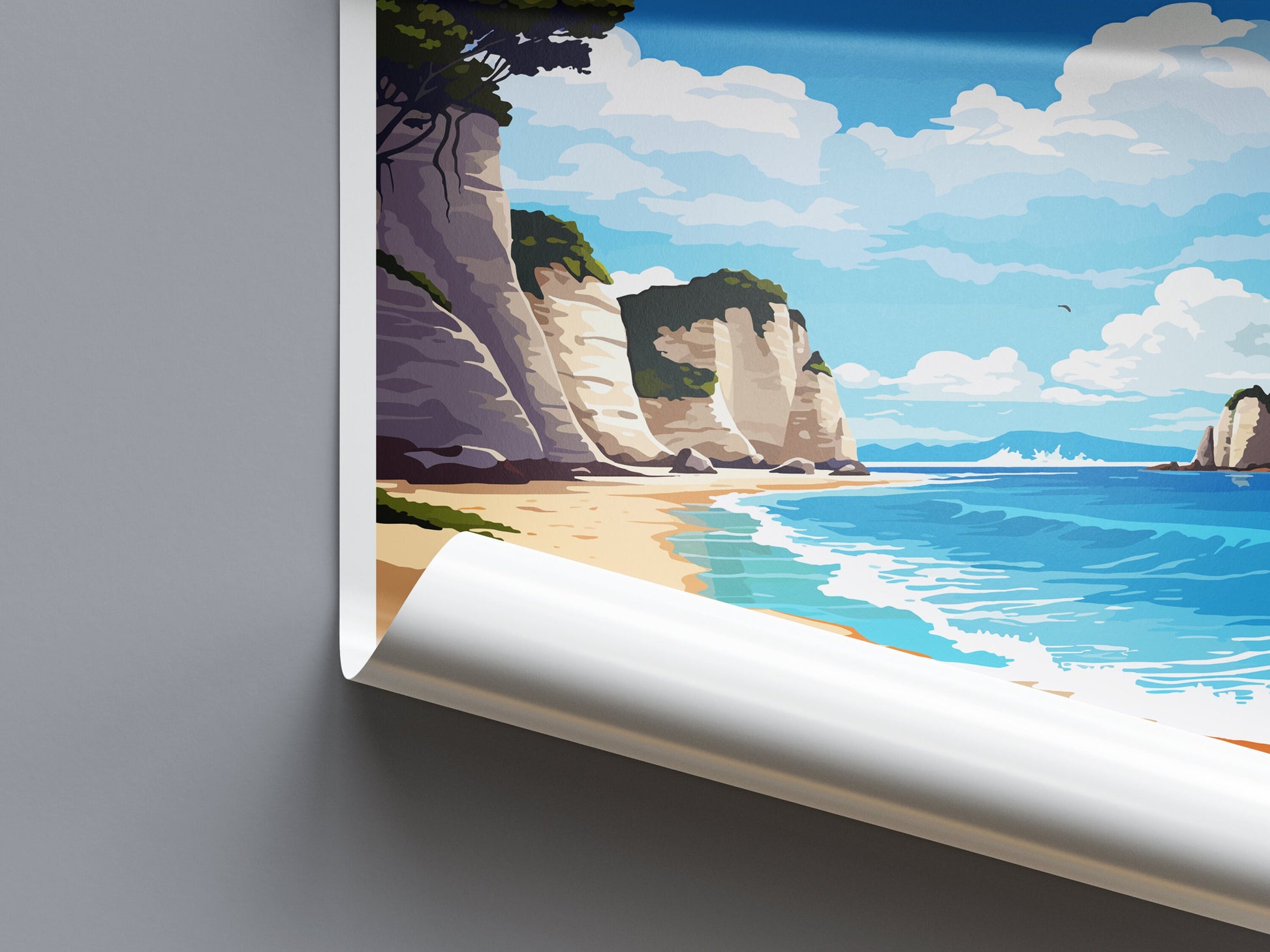 Cathedral Cove Marine Reserve Travel Print Wall Art Cathedral Cove Wall Hanging Home Décor Cathedral Cove Gift Art Lovers New Zealand Travel