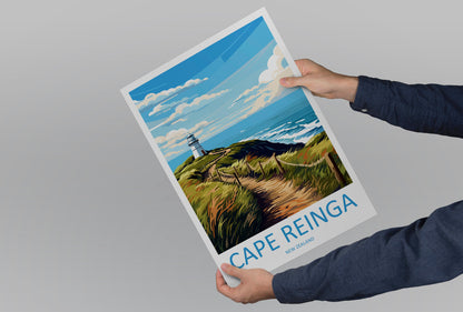 Cape Reinga Travel Print Wall Art Cape Reinga Wall Hanging Home Décor Cape Reinga Gift Art Lovers New Zealand Travel Print