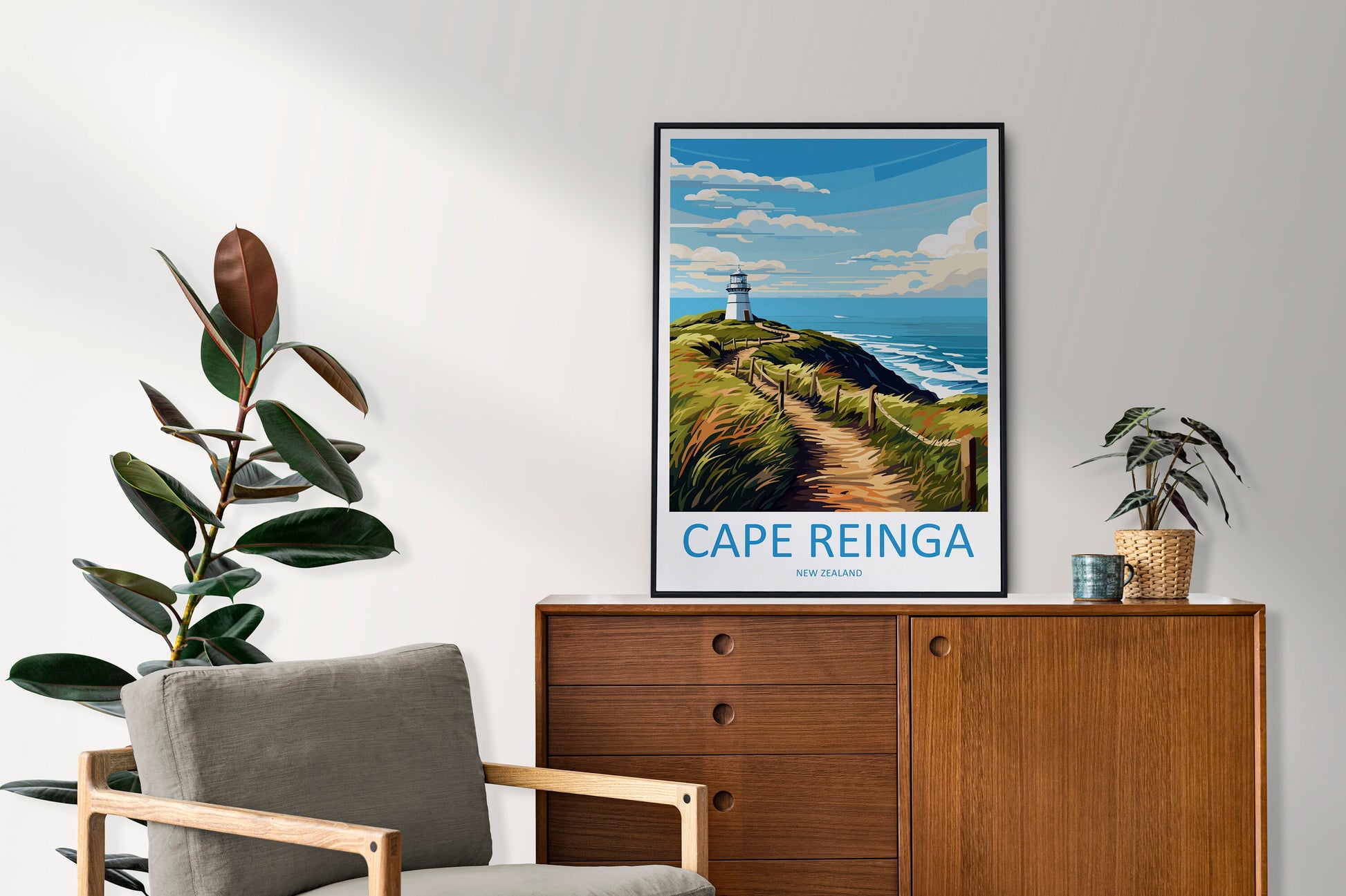 Cape Reinga Travel Print Wall Art Cape Reinga Wall Hanging Home Décor Cape Reinga Gift Art Lovers New Zealand Travel Print