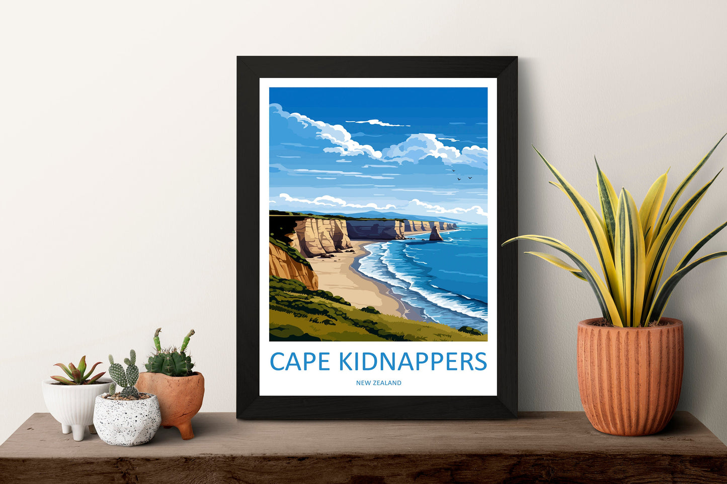 Cape Kidnappers Travel Print Wall Art Cape Kidnappers Wall Hanging Home Décor Cape Kidnappers Gift Art Lovers New Zealand Travel Print