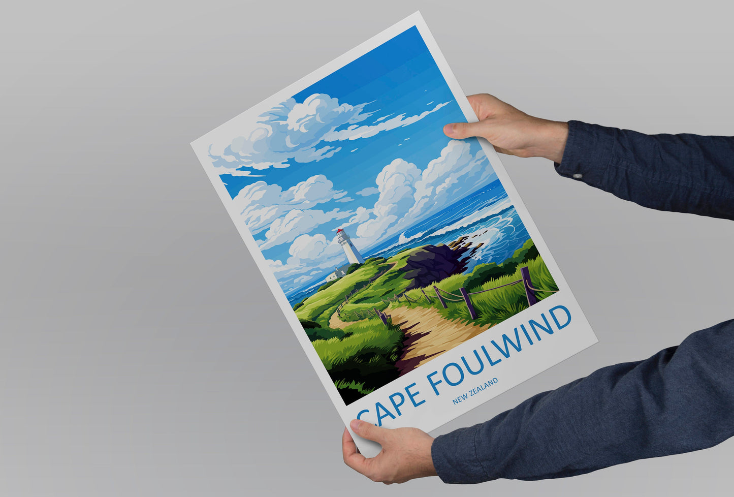 Cape Foulwind Travel Print Wall Art Cape Foulwind Wall Hanging Home Décor Cape Cape Foulwind Gift Art Lovers New Zealand Travel Print