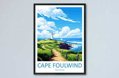 Cape Foulwind Travel Print Wall Art Cape Foulwind Wall Hanging Home Décor Cape Cape Foulwind Gift Art Lovers New Zealand Travel Print