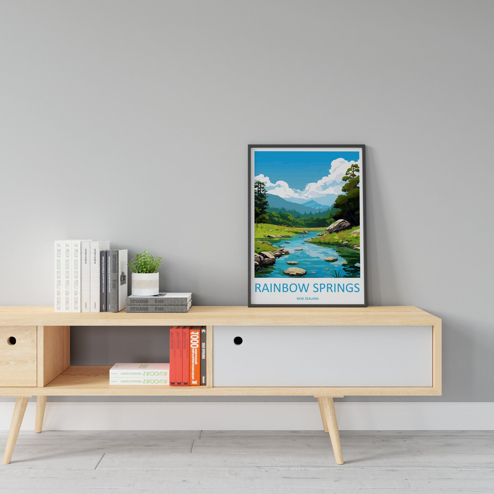 Rainbow Springs Travel Print Wall Art Rainbow Springs Wall Hanging Home Décor Rainbow Springs Gift Art Lovers New Zealand Travel Print
