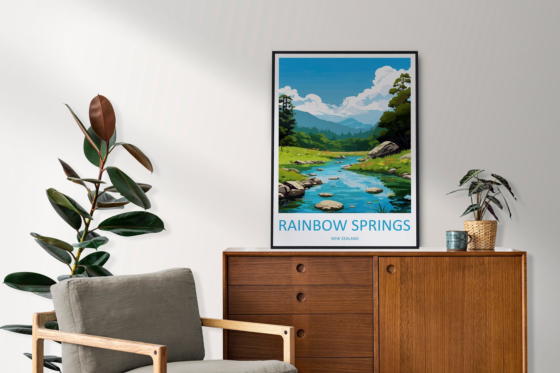 Rainbow Springs Travel Print Wall Art Rainbow Springs Wall Hanging Home Décor Rainbow Springs Gift Art Lovers New Zealand Travel Print