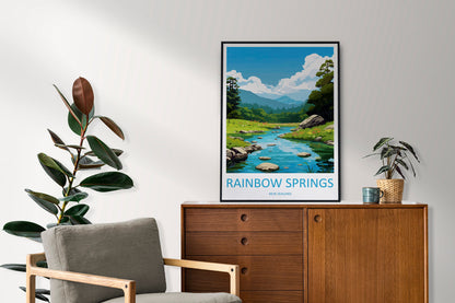 Rainbow Springs Travel Print Wall Art Rainbow Springs Wall Hanging Home Décor Rainbow Springs Gift Art Lovers New Zealand Travel Print