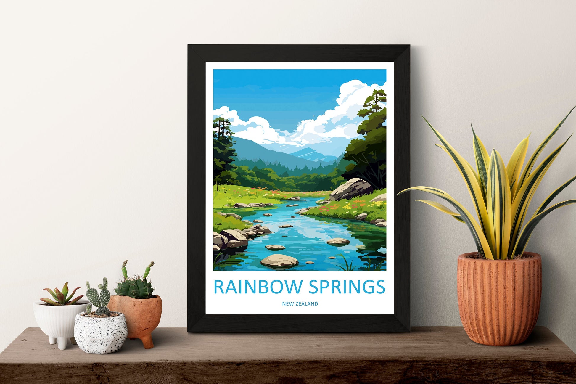 Rainbow Springs Travel Print Wall Art Rainbow Springs Wall Hanging Home Décor Rainbow Springs Gift Art Lovers New Zealand Travel Print