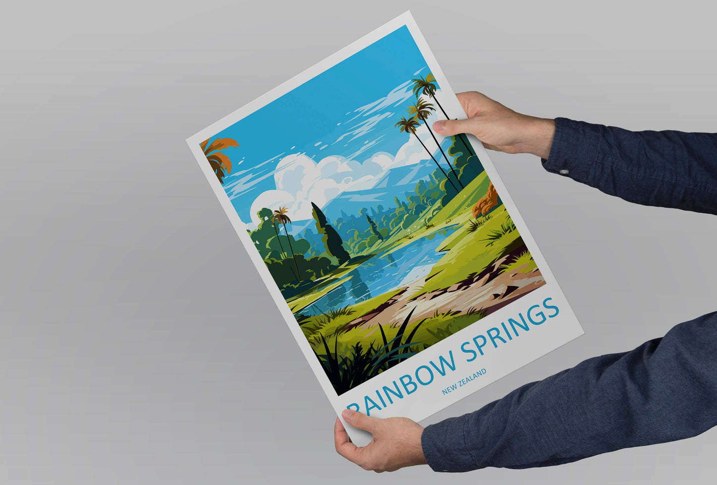 Rainbow Springs Travel Print Wall Art Rainbow Springs Wall Hanging Home Décor Rainbow Springs Gift Art Lovers New Zealand Travel Print