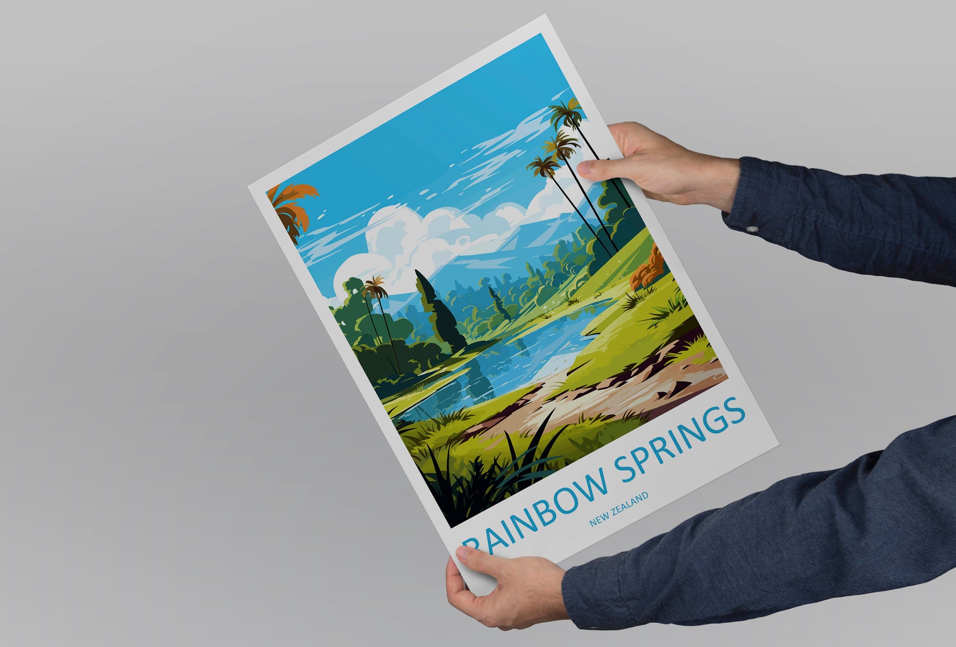 Rainbow Springs Travel Print Wall Art Rainbow Springs Wall Hanging Home Décor Rainbow Springs Gift Art Lovers New Zealand Travel Print