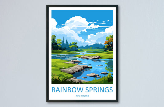 Rainbow Springs Travel Print Wall Art Rainbow Springs Wall Hanging Home Décor Rainbow Springs Gift Art Lovers New Zealand Travel Print