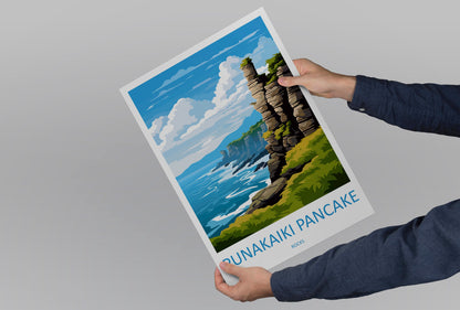 Punakaiki Pancake Rocks Travel Print Wall Art Punakaiki Pancake Rocks Wall Hanging Home Décor Punakaiki Pancake Rocks Gift Art Lovers NZ