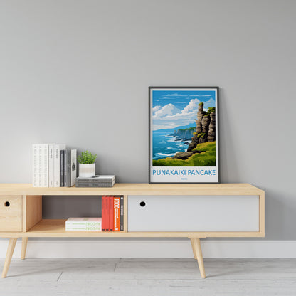 Punakaiki Pancake Rocks Travel Print Wall Art Punakaiki Pancake Rocks Wall Hanging Home Décor Punakaiki Pancake Rocks Gift Art Lovers NZ